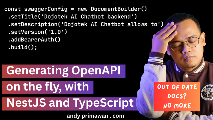 Generating OpenAPI Specs on the Fly with NestJS and TypeScript - Andy Primawan